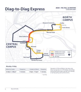 Snow Route Diag to Diag Express Blue
