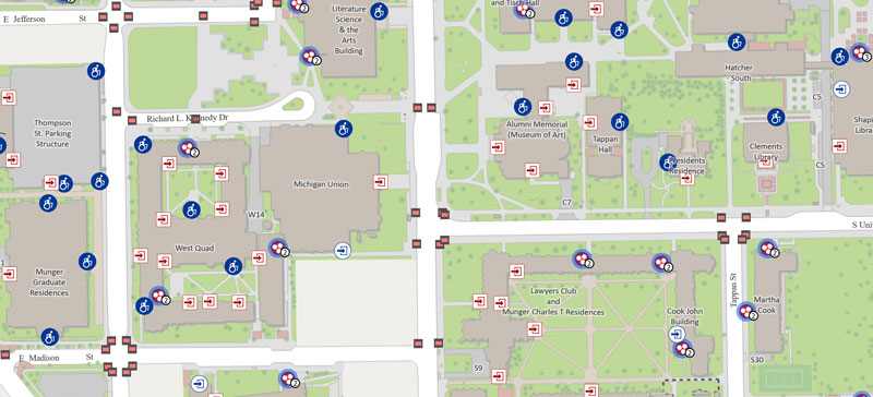 Accessible entries map
